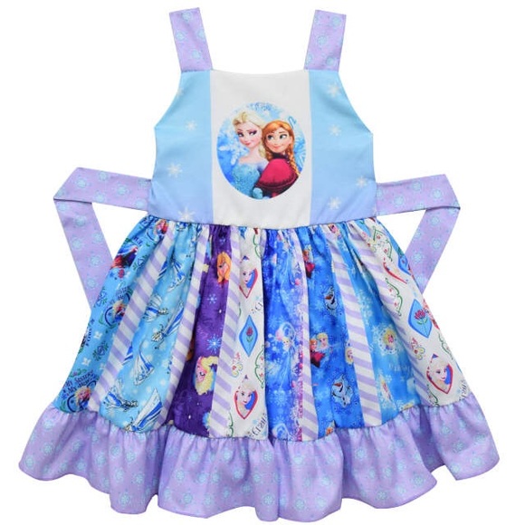 🎉Adorable Frozen twirl panel dress! - Picture 2 of 7